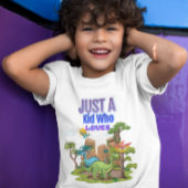 Gewoon een Kind die van Dinosauriërs houdt Tri-Blend Shirt