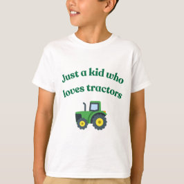 Gewoon een kind die van tractoren houdt - Kinder t T-shirt