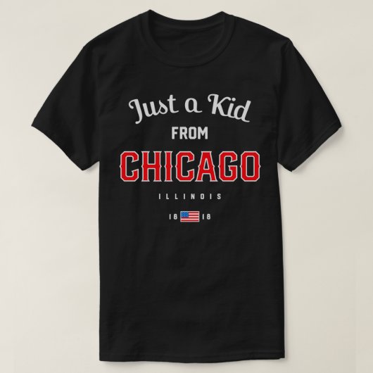 Gewoon een Kind van CHICAGO, Illinois State IL Chi T-shirt (Design voorkant)