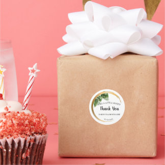 Gewoon een klein SweetTreat Tropical Palm Wedding Ronde Sticker