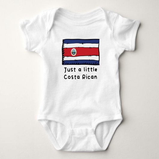 Gewoon een kleine Costa Ricaanse grappige Cute Cos Romper (Voorkant)