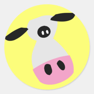 Gewoon een Koe Ronde Sticker