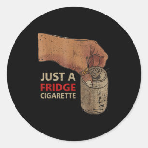Gewoon een koelkast sigaret, gewoon een koelkast s ronde sticker