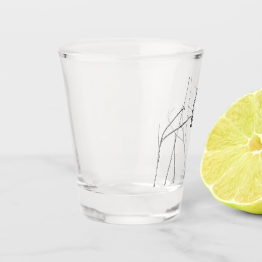 Gewoon een kolibrie op een stok shot glas (Links)