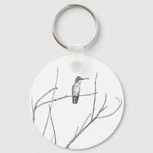 Gewoon een kolibrie op een stok sleutelhanger