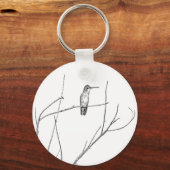 Gewoon een kolibrie op een stok sleutelhanger (Voorkant)