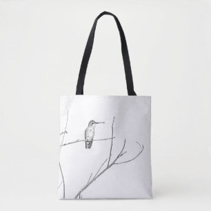 Gewoon een kolibrie op een stok tote bag