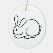Gewoon een konijn keramisch ornament (Links)