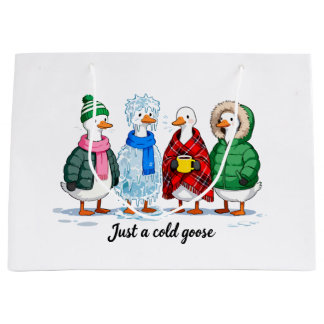 Gewoon Een Koude Gans Winter Grappige Bevroren Gan Groot Cadeauzakje