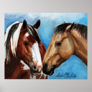 Gewoon een kus-druk op Canvas Poster
