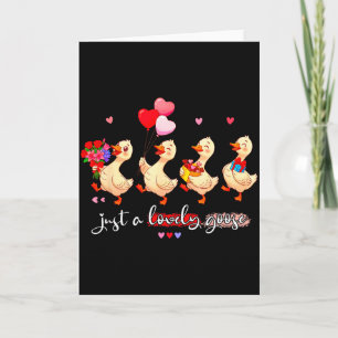 Gewoon een lieflijke gans Schattig grappig dier Sq Kaart