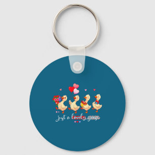 Gewoon Een Lieve Gans Schattig Dwaas Dieren Team V Sleutelhanger