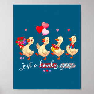 Gewoon Een Lieve Gans Schattig Grappig Dier Squad Poster