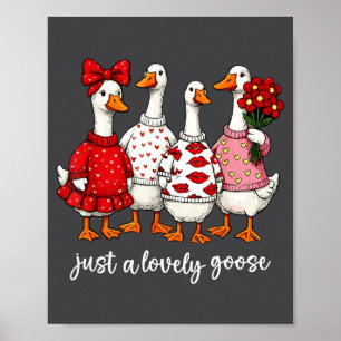 Gewoon een lieve gans Schattige domme gans Valenti Poster