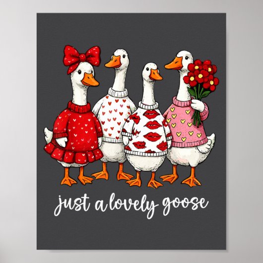 Gewoon een lieve gans Schattige domme gans Valenti Poster (Voorkant)