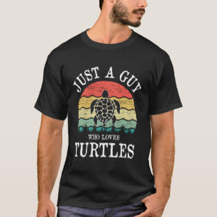 Gewoon een man die houdt van schildpadden cadeau t-shirt