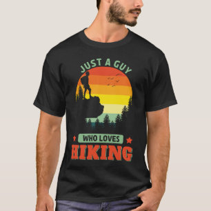 Gewoon een man die houdt van wandelen buiten buite t-shirt