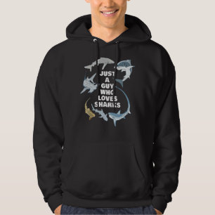 Gewoon een man die van haaien houdt hoodie