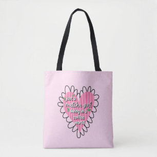 Gewoon een Matcha Meisje Hart Esthetiek – Roze Cut Draagtas