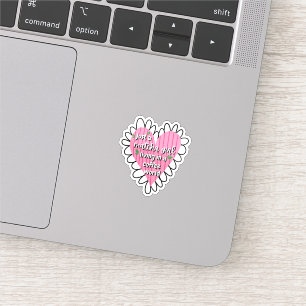 Gewoon een Matcha Meisje Hart Esthetisch – Roze Cu Sticker