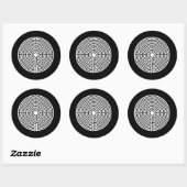 Gewoon een Maze op Black Ronde Sticker (Vel)