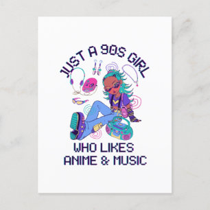 Gewoon een meid uit de jaren 90 die van muziek hou briefkaart