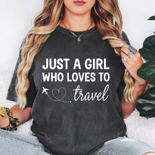 Gewoon Een Meis Dat Van Reizen Houdt Vliegtuig Har T-shirt