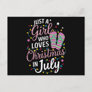 Gewoon Een Meis Die Kerstmis in Juli Zomer Liefhee Briefkaart