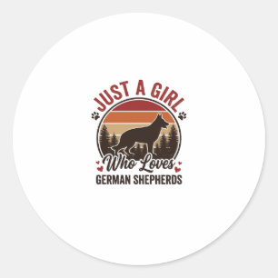 Gewoon Een Meis Duitse Herdershond Vintage Hond Li Ronde Sticker