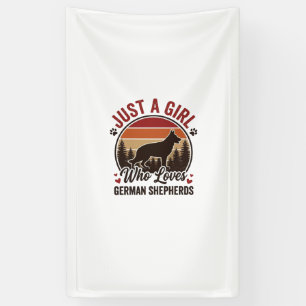 Gewoon Een Meis Duitse Herdershond Vintage Hondenl Spandoek