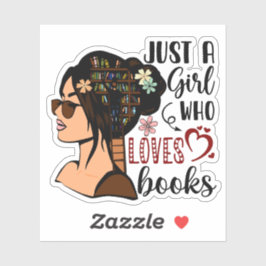 GEWOON EEN MEISJE ,Boekliefhebber Bloemenboeken le Sticker