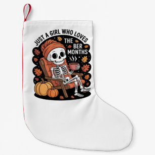 Gewoon een meisje dat de Ber-maanden met Kerstmis Kleine Kerstsok