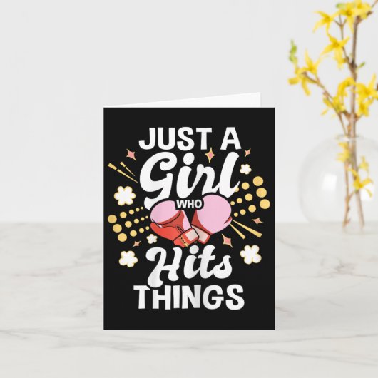 Gewoon een meisje dat dingen raakt - Kickboksen Ki Kaart (Gele Bloem)