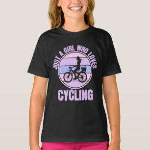 Gewoon een meisje dat dol is op fietsen t-shirt