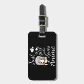 gewoon een meisje dat dol is op schattige feestjes bagagelabel (Voorkant verticaal)