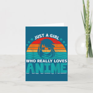 Gewoon een meisje dat echt van Anime Fun houdt voo Kaart