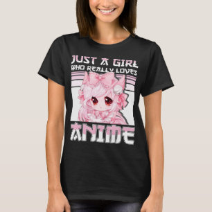 Gewoon een meisje dat echt van Anime Girls Tiener T-shirt