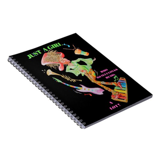 GEWOON EEN MEISJE DAT ECHT VAN MUZIEK NOTITIEBOEK  (Rechterzijde)