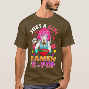 Gewoon een meisje dat gek is op KPop en Ramen Girl T-shirt