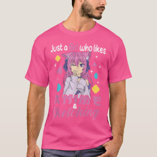 Gewoon een meisje dat graag Anime en Schetsen wil T-shirt