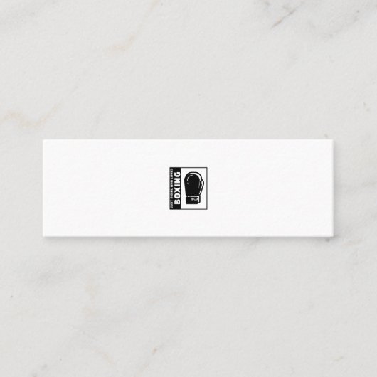 gewoon een meisje dat graag boksen mini visitekaartje (Voorkant)