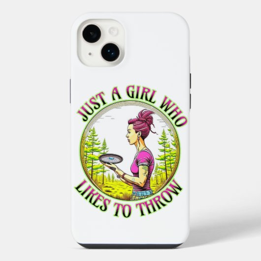 Gewoon een meisje dat graag gooit | Schijfgolf iPhone Hoesje (Achterkant)