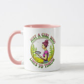 Gewoon een meisje dat graag gooit | Schijfgolf Mok (Links)