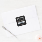 Gewoon een meisje dat graag grappige cadeautjes le vierkante sticker (Envelop)