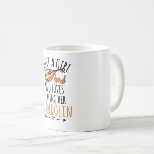 Gewoon een meisje dat graag haar mandolin Gift spe Koffiemok (Voorkant rechts)