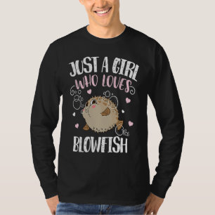 Gewoon een meisje dat graag kogelvissen lust u2013 t-shirt