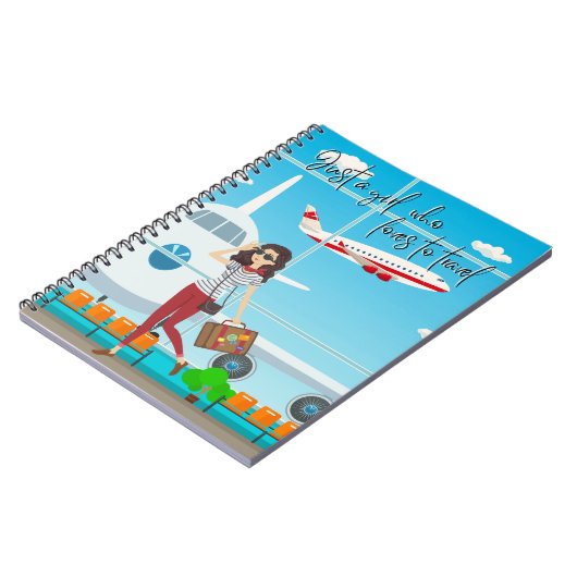 Gewoon een meisje dat graag reist notitieboek (Linkerzijde)