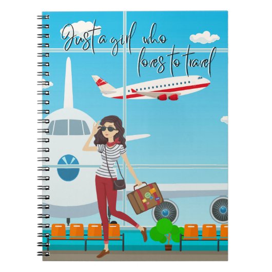 Gewoon een meisje dat graag reist notitieboek (Voorkant)