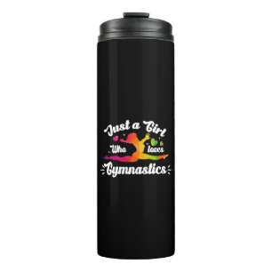 Gewoon een meisje dat gymnastiek leuk vindt thermosbeker