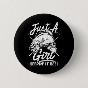 Gewoon een meisje dat het echt grappig houdt, viss ronde button 5,7 cm
